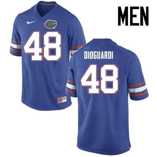 Men's Florida Gators #48 Brett DioGuardi NCAA Nike Blue Authentic Stitched College Football Jersey IZN2562AP